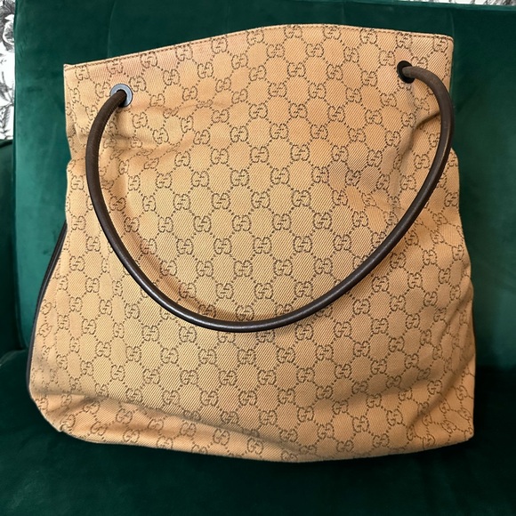 ❤️Gucci GG Canvas & Leather Bucket Style Bag - Picture 12 of 12